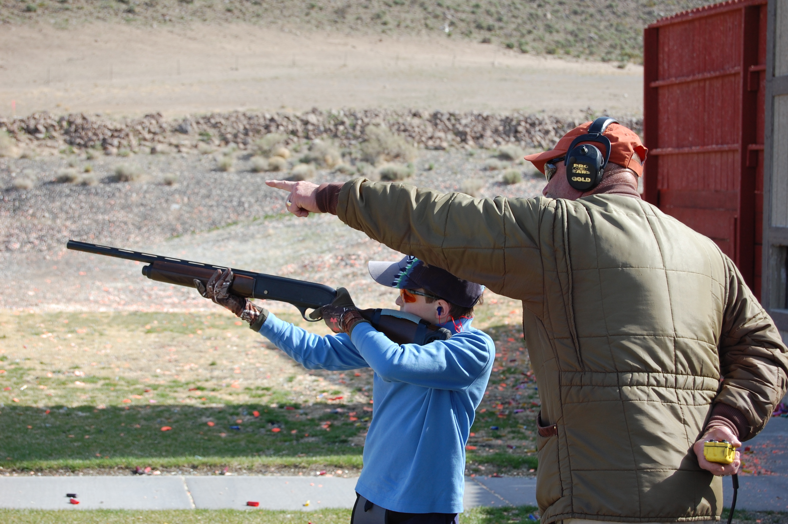 Youth shotgun shooting practice